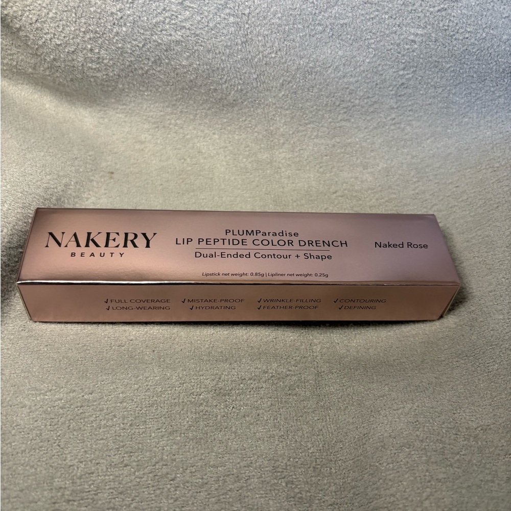 Nakery Beauty Lip Peptide Color Drench - Naked Rose Brand New in Box - Picture 7 of 7